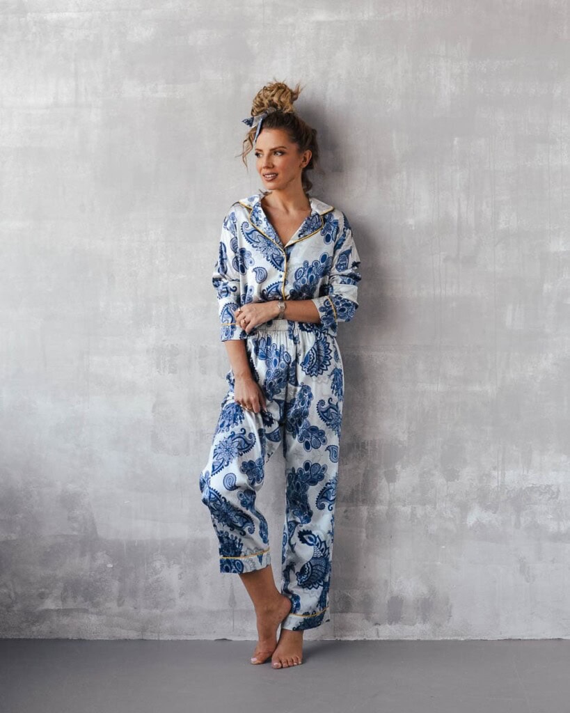 jedwabna satynowa pizama revo duma zestaw z dlugimi spodniami spadiora 18