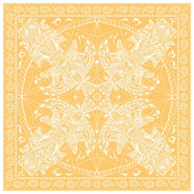 Double-sided silk scarf "Totem"