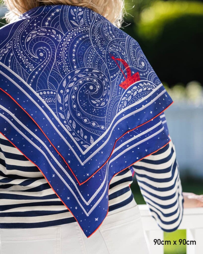 apaszka jedwabna dwustronna latarnia spadiora 12