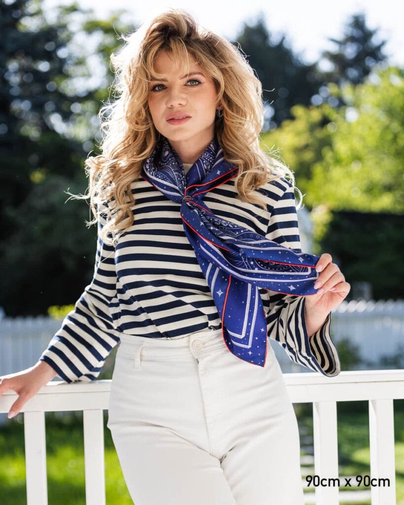 apaszka jedwabna dwustronna latarnia spadiora 18