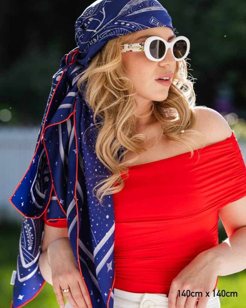 apaszka jedwabna dwustronna latarnia spadiora 22