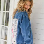 kurtka jeansowa safari kwiaty zodiaku pedzel spadiora 3