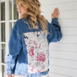 kurtka jeansowa safari kwiaty zodiaku pedzel spadiora 4