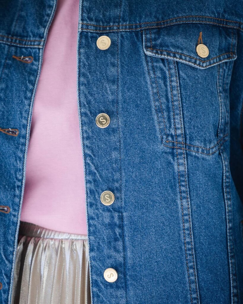 kurtka jeansowa safari kwiaty zodiaku pedzel spadiora 8