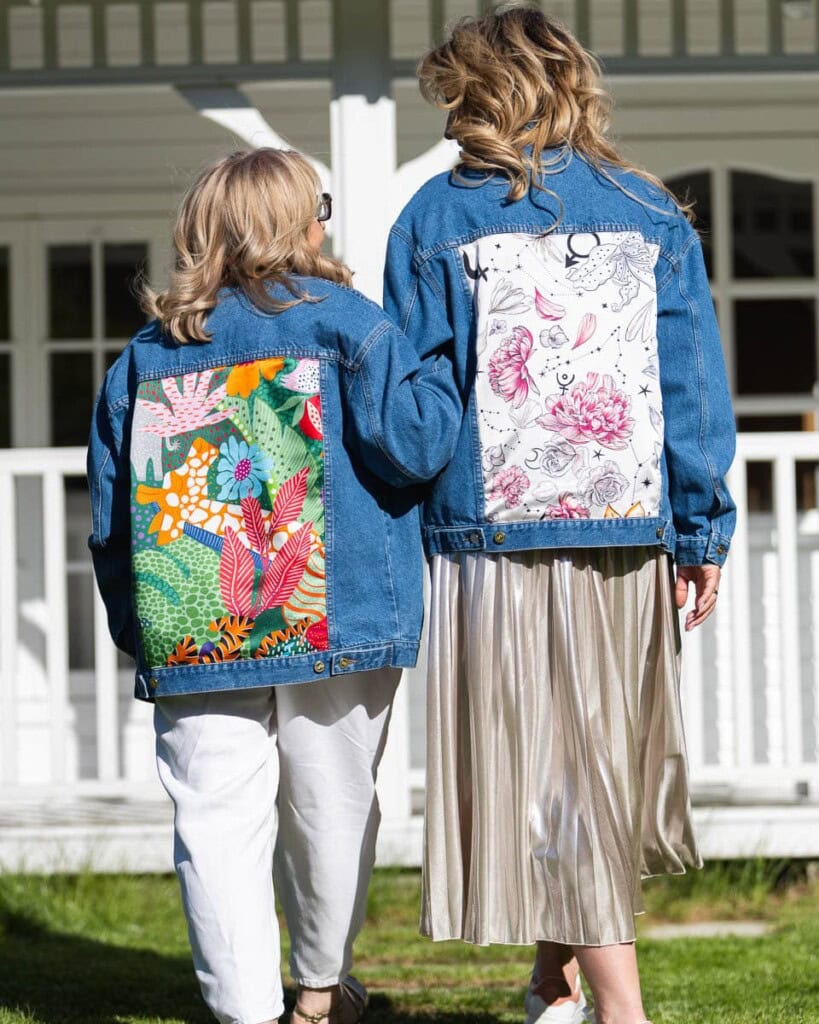 kurtka jeansowa safari kwiaty zodiaku pedzel spadiora 11