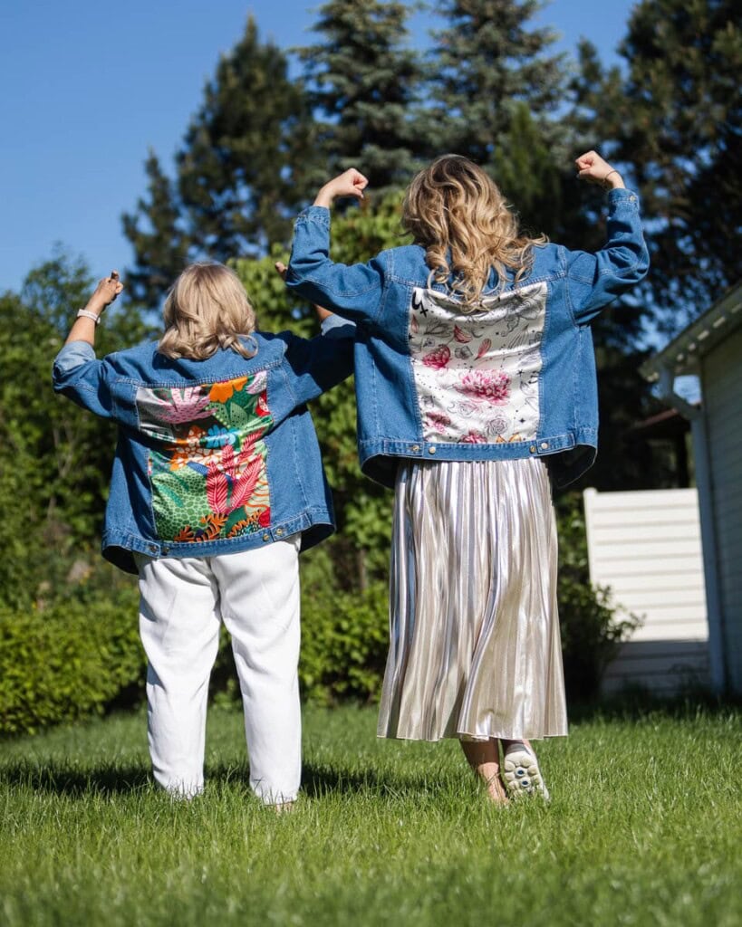 kurtka jeansowa safari kwiaty zodiaku pedzel spadiora 15