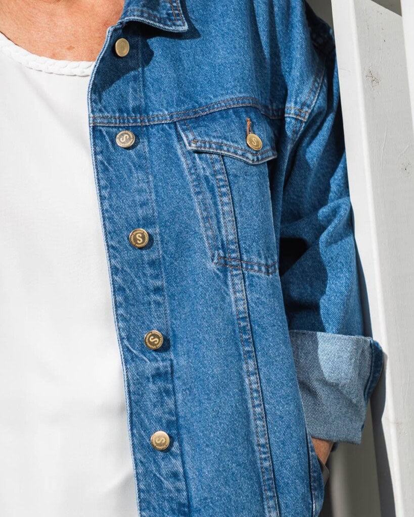 kurtka jeansowa safari kwiaty zodiaku pedzel spadiora 17