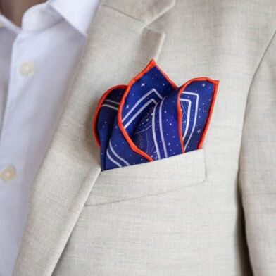 poszetka jedwabna meska dwustronna latarnia spadiora