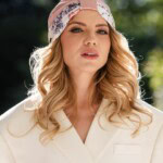 jedwabny turban dwukolorowy kwiaty zodiaku spadiora 2