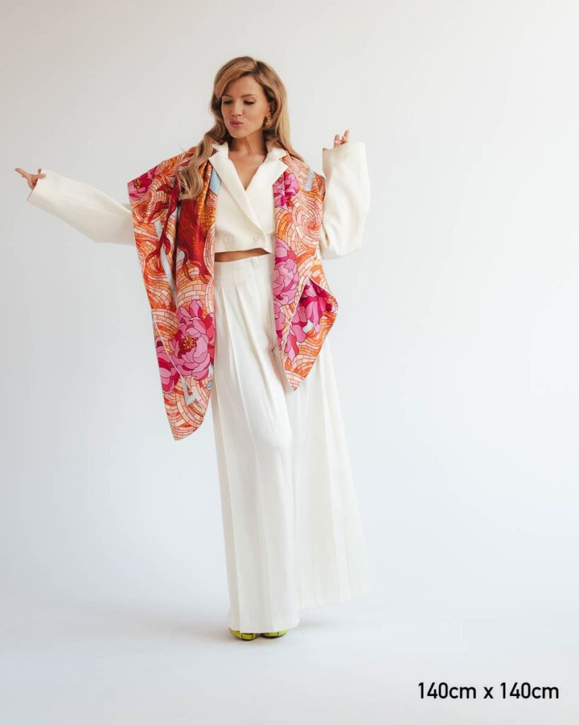 apaszka jedwabna dwustronna rok drewnianego smoka spadiora 28