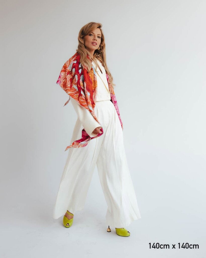 apaszka jedwabna dwustronna rok drewnianego smoka spadiora 30