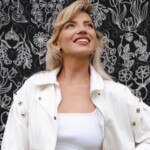 apaszka jedwabna dwustronna feminimal czarna spadiora