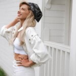 apaszka jedwabna dwustronna feminimal czarna spadiora 1