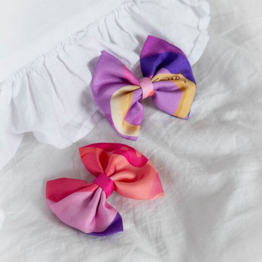 Set of Two Hair Clips with Silk Bows Arko "Intergenerational"