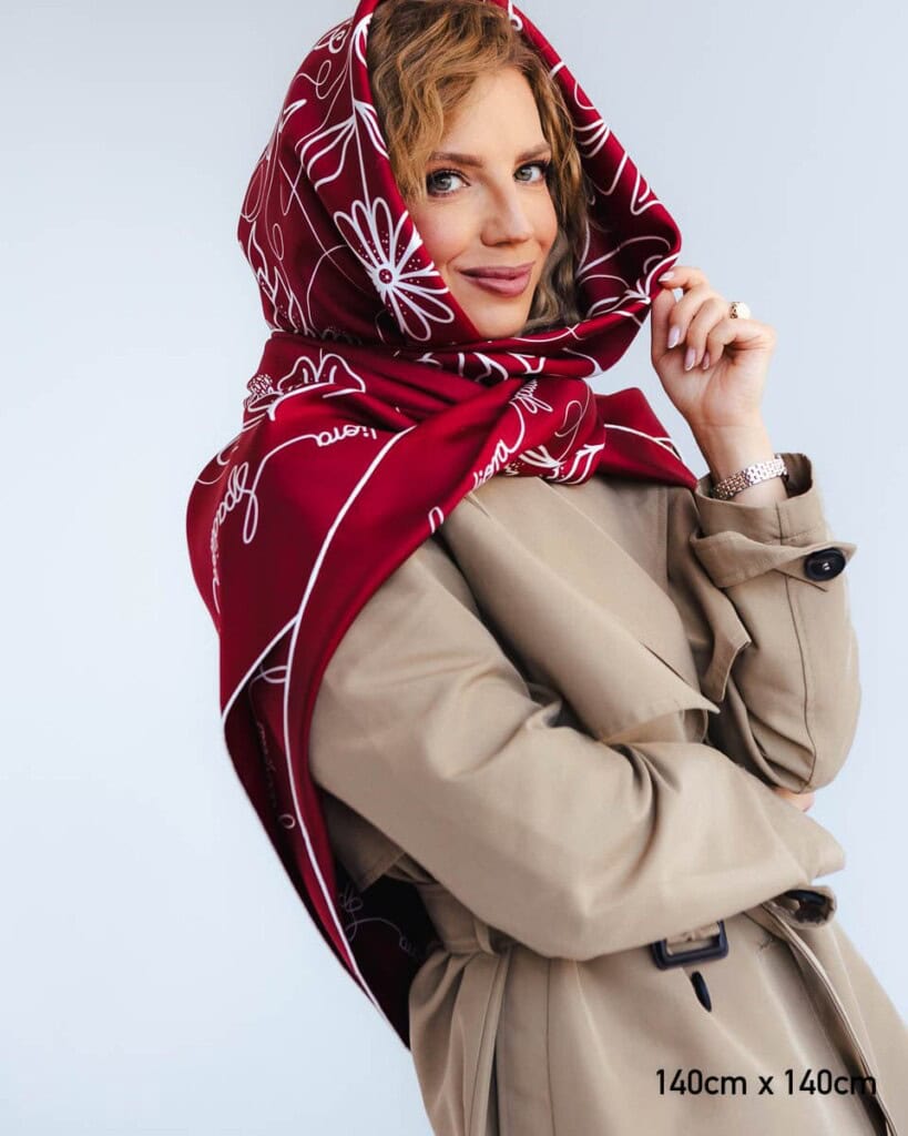 apaszka jedwabna dwustronna feminimal boro spadiora 16