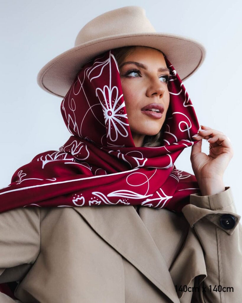 apaszka jedwabna dwustronna feminimal boro spadiora 18