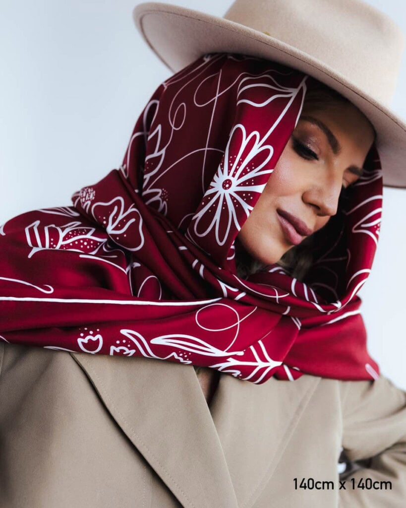 apaszka jedwabna dwustronna feminimal boro spadiora 19