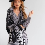 apaszka jedwabna dwustronna feminimal czarna spadiora 11