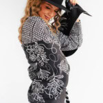 apaszka jedwabna dwustronna feminimal czarna spadiora 15