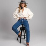 kapelusz damski vakero z jedwabna szarfa spadiora 2