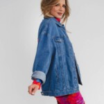 kurtka jeansowa safari kwiaty zodiaku pedzel spadiora 39