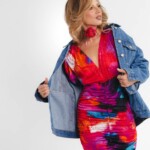 kurtka jeansowa safari kwiaty zodiaku pedzel spadiora 41