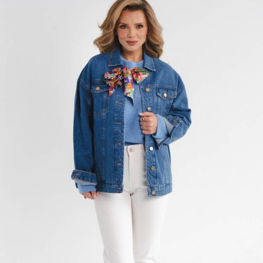 kurtka jeansowa safari kwiaty zodiaku pedzel spadiora 28