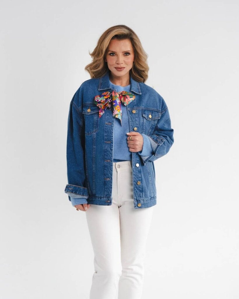 kurtka jeansowa safari kwiaty zodiaku pedzel spadiora 28