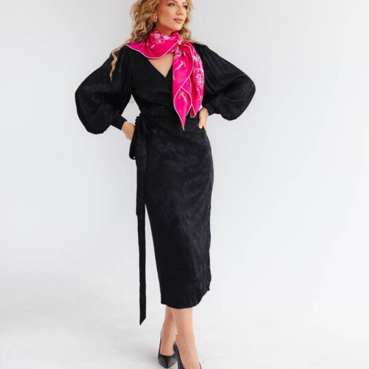 apaszka jedwabna dwustronna feminimal rozowa spadiora 26