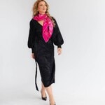 apaszka jedwabna dwustronna feminimal rozowa spadiora 27