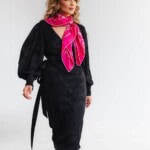 apaszka jedwabna dwustronna feminimal rozowa spadiora 28