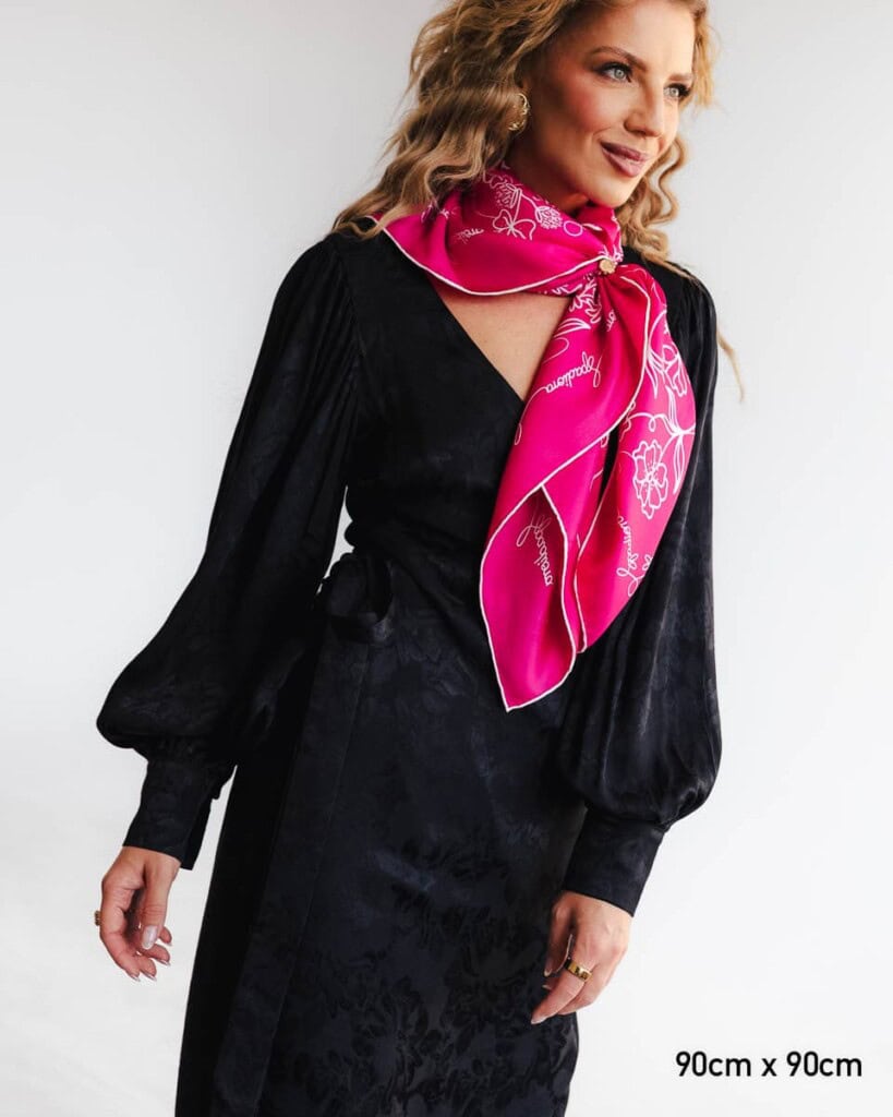 apaszka jedwabna dwustronna feminimal rozowa spadiora 29