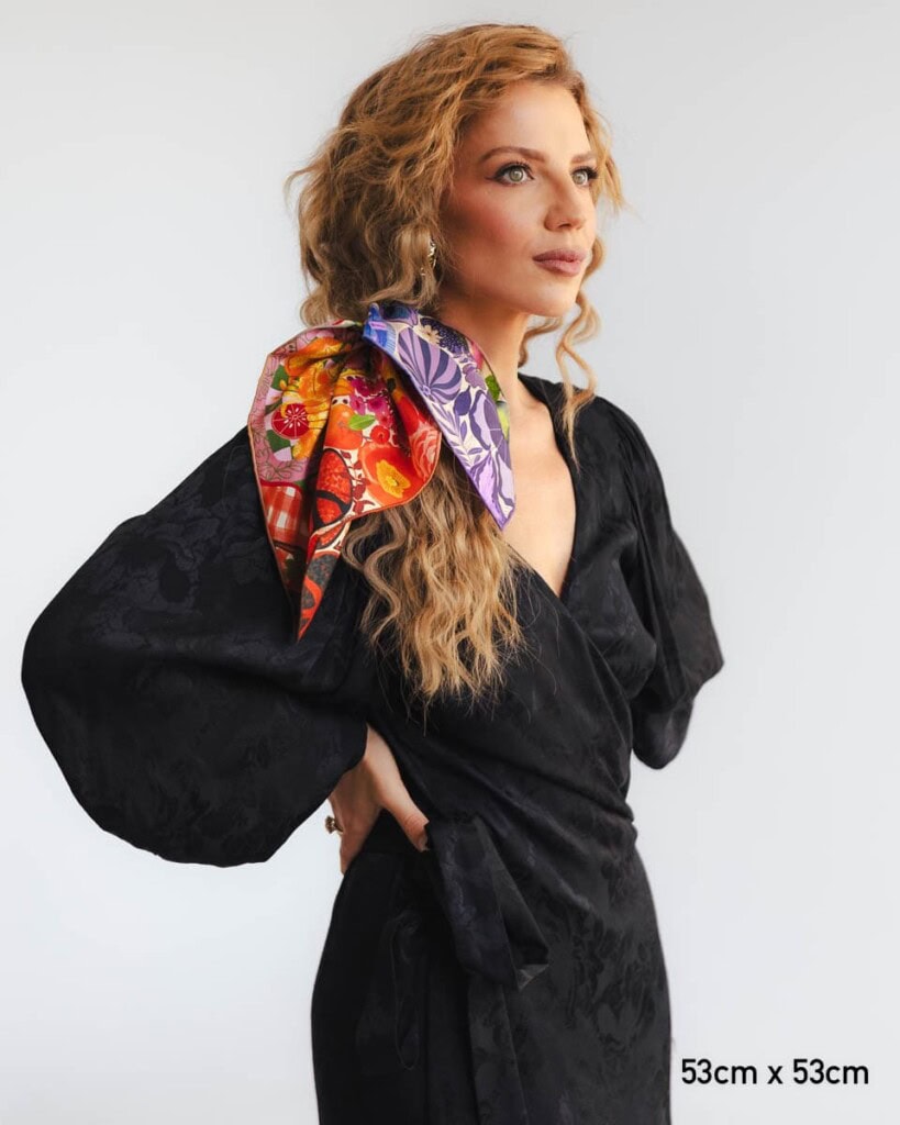 apaszka jedwabna dwustronna frykasy spadiora 14