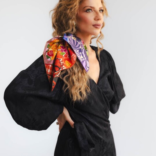 apaszka jedwabna dwustronna frykasy spadiora 14