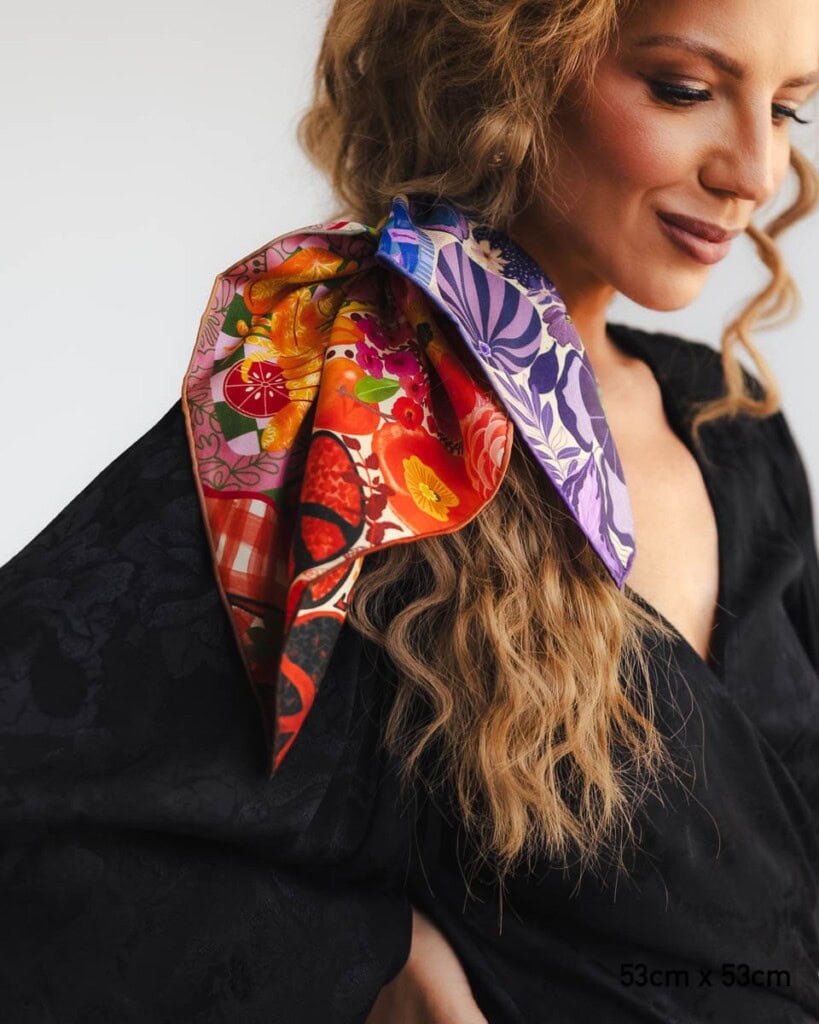 apaszka jedwabna dwustronna frykasy spadiora 15