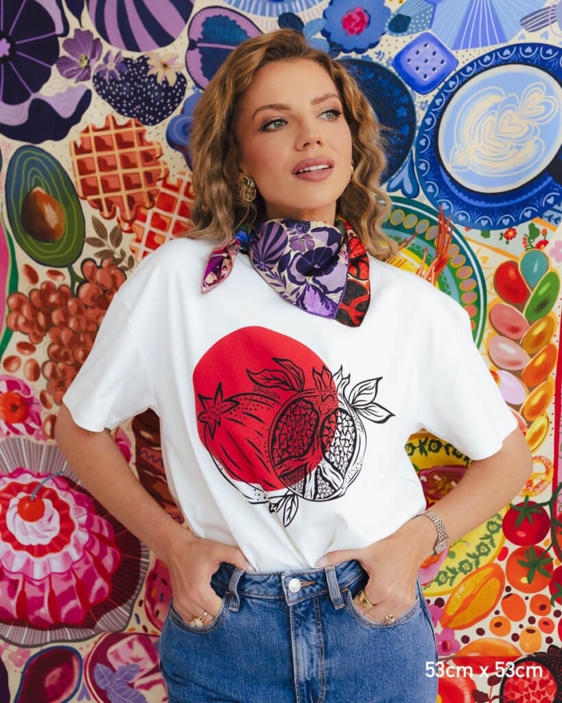 apaszka jedwabna dwustronna frykasy spadiora 22