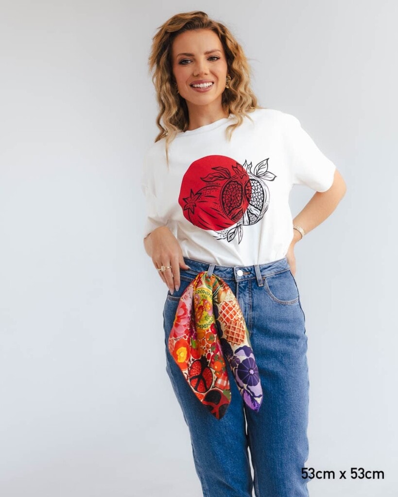 apaszka jedwabna dwustronna frykasy spadiora 25