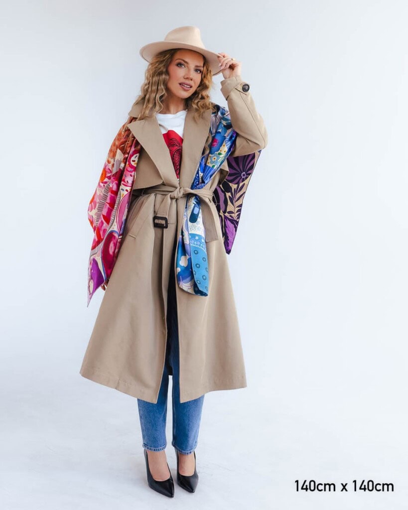 apaszka jedwabna dwustronna frykasy spadiora 27