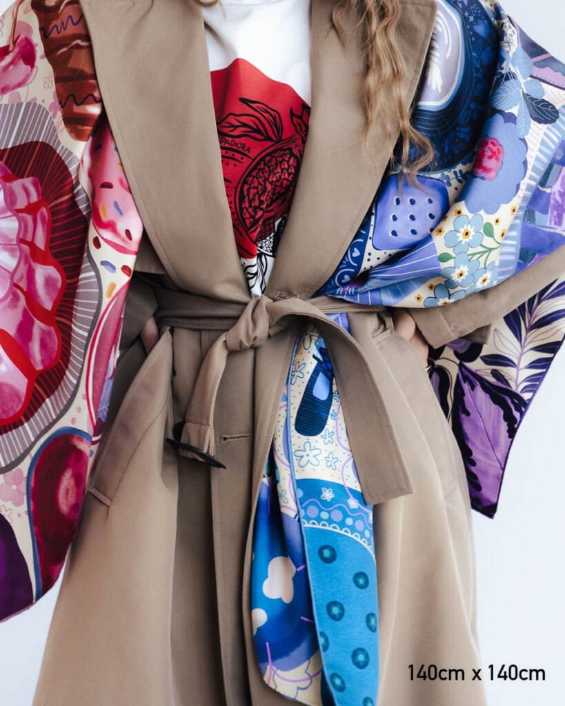 apaszka jedwabna dwustronna frykasy spadiora 31