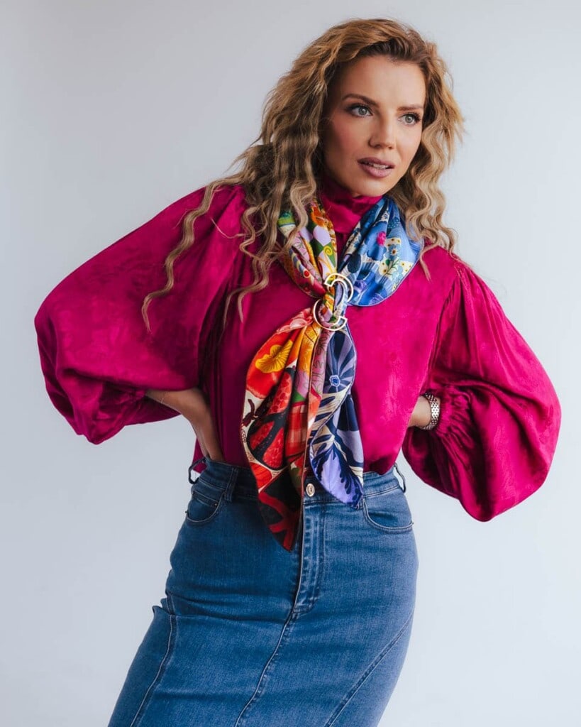 apaszka jedwabna dwustronna frykasy spadiora 41