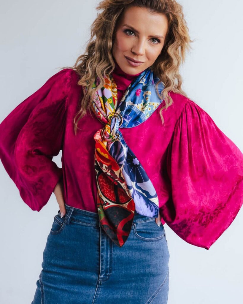 apaszka jedwabna dwustronna frykasy spadiora 42