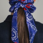 gumka scrunchie z szarfa latarnia spadiora