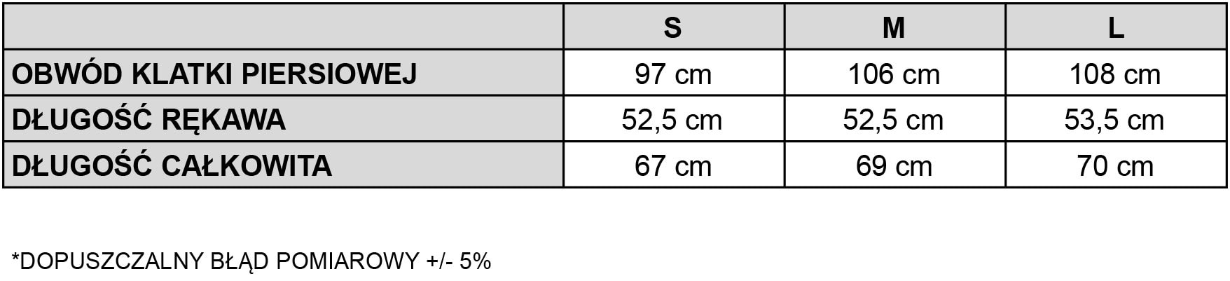 tabela rozmiarowa jedwabna koszula feminimal czarna