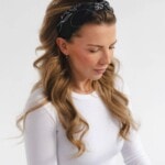 jedwabna opaska do wlosow z supelkiem feminimal czarna spadiora