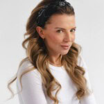 jedwabna opaska do wlosow z supelkiem feminimal czarna spadiora 1