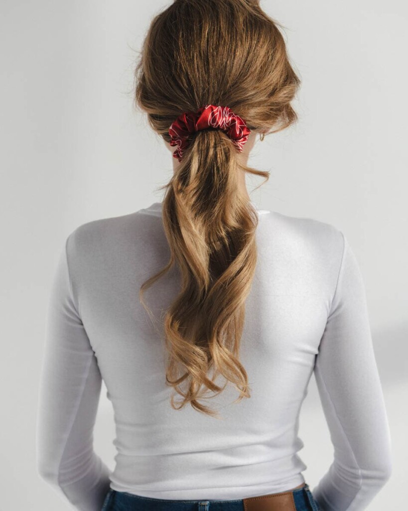 zestaw jedwabnych gumek igaro feminima bordo spadiora 3