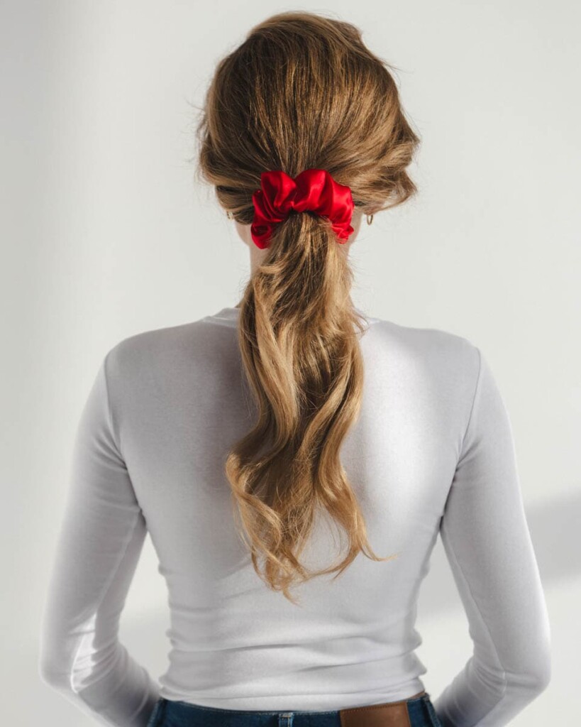 zestaw jedwabnych gumek igaro feminima bordo spadiora 3