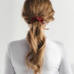 zestaw jedwabnych gumek do wlosow feminimal bordo spadiora