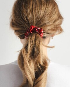 zestaw jedwabnych gumek do wlosow feminimal bordo spadiora 1