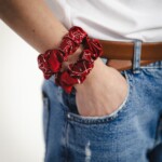 zestaw jedwabnych gumek igaro feminima bordo spadiora 2